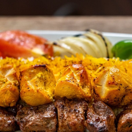 chicken and steak kabobs